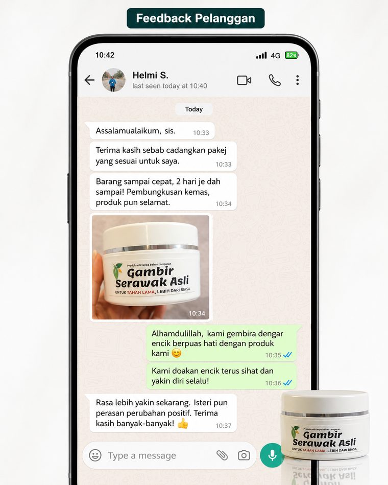 Feedback WhatsApp pelanggan